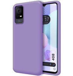 Tumundosmartphone Funda Silicona Líquida Ultra Suave para TCL 408 Color Morada