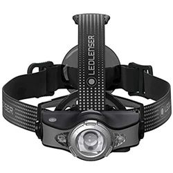 Ledlenser MH11 Torcia frontale LED da outdoor, grigia, ricaricabile con batteria, 1000 lumen, comandabile/personalizzabile tramite app, autonomia fino a 100 ore, luce rossa/verde/blu, Optisense