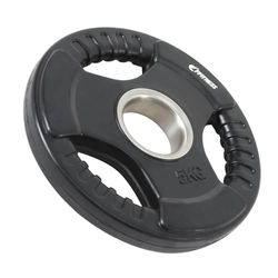 Disco Peso in Ghisa Gommato Dischi Palestra Bilanciere Olimpico Foro 50mm Piastra Tri-Grip da 2.5 a 20 kg (5, 1 disco)
