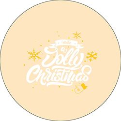 Bonateks, Round Digital Printed Mouse Pad, Non-Slip Base, for Office and Home, Diameter:22cm