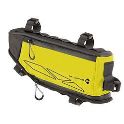 M-WAVE Unisex – vuxen grov ridtriangel cykel ram triangelväska neongul, ca 42 x 14–25 cm