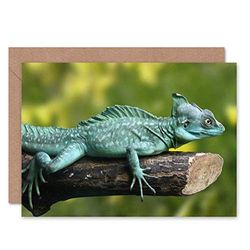 Wee Blue Coo NATURE ANIMAL LIZARD REPTILE BLANK GREETINGS BIRTHDAY CARD ART