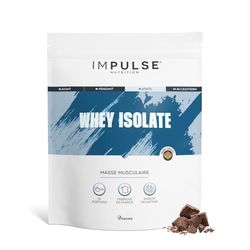 Whey Isolate Chocolat - Protéines et BCAA - 25g Protéines/Portion - Digestion Facilitée - Faible en Sucres - Boisson Récupération - Sport et Performance - 750g - Fabriqué en France - IMPULSE NUTRITION