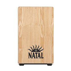 Pannello naturale cajon nero, fili rullanti, piedini antiscivolo, logo nero