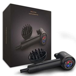 GKL - Secador de Pelo Iónico Profesional con 3 Niveles de Velocidad, 4 Niveles de Temperatura y Función Aire Frío - ONYX SMART - Secador profesional - 1600W - Negro