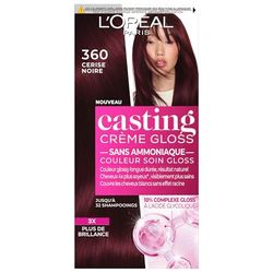 L'ORÉAL PARIS - Colorazione capelli semi-permanente tono su tono - Colore Cura Gloss - Senza Ammoniaca - Casting Crema Gloss - Tonalità Ciliegia Nera (3.60)