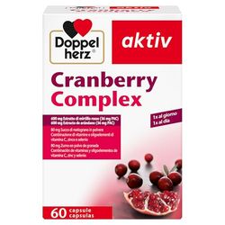 Doppelherz Cranberry Complex - Vitamina C, zinc y selenio como contribución al funcionamiento normal del sistema inmunitario - 60 cápsulas