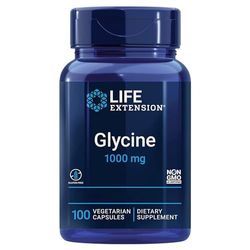 Life Extension, Glycine, 1000mg, Altamente Dosato, 100 Capsule vegane, Testate in Laboratorio, Senza Glutine, Vegetariane, Senza Soia, Non OGM