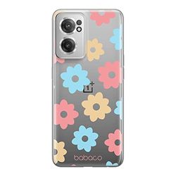 ERT GROUP mobiltelefonfodral för Oneplus NORD CE 2 originalt och officiellt licensierat Babaco mönster Flowers 011 optimalt anpassad till formen på mobiltelefonen, gedeeltelijk transparant
