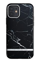 Richmond & Finch Skal kompatibelt med iPhone 12, iPhone 12 Pro, svart marmorhölje, 6,1 zol, komplett skyddande mobiltelefonfodral