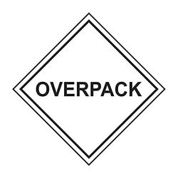 Overpack Label Roll of 250 Self Adhesive 100mm x 100mm