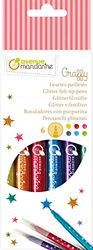 Avenue Mandarine Conjunto de marcadores de ponta de feltro com brilho, bolso, multicolor (6 em unidades)