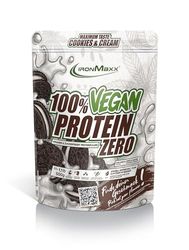IronMaxx 100% Vegan Protein Zero - Poudre de Protéines Vegan avec 3 sources de Protéines - Goût Biscuits et crème - 1 x sac de 500 g