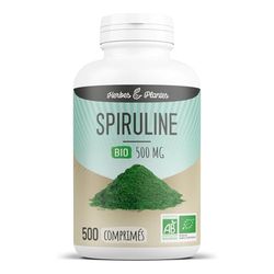 Spiruline Bio 500 Comprimés 500 mg - Herbes et Plantes