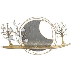 Alexandra House Living Wanddecoratie, goud, metaal, boom, 93 x 52 x 11 cm