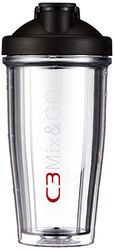 C3 doppia parete, Tazza con chiusura tappo, 0,5 l, Nero