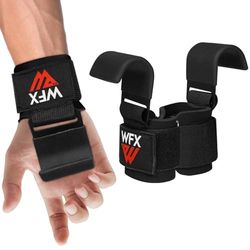 Gewichtheffen haken - Antislip rubberen gecoate handgrepen - 7 mm neopreen polsvulling - Voor gewichtheffen - Voor krachttraining en krachttraining