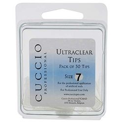 Cuccio Ultraclear 50-Piece Nail Tips, Size 7