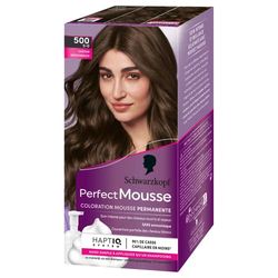 Schwarzkopf Mousse perfeita - Coloração permanente - castanho escuro 500.