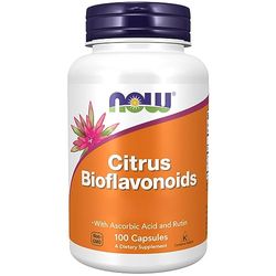 Now Food, Citrus Bioflavonoids, con Vitamina C y Rutina, 100 Cápsulas veganas, Testado en Laboratorio, Sin Soja, Sin Gluten, Vegetariano