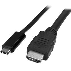 StarTech.com Cable Adaptador USB-C a HDMI de 2m - Cable Conversor de USB-C a HDMI para Ordenadores USB Tipo C 4K 30Hz - Negro (CDP2HDMM2MB)