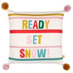 furn. Pom Poms redo set snö polyester fylld kudde