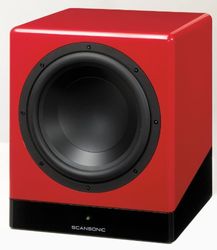 Scansonic S12 actieve subwoofer hoogglans rood