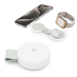 Twelve South Butterfly SE 2-in-1 Qi2 reisoplader voor iPhone, Airpods en Apple Watch, wit