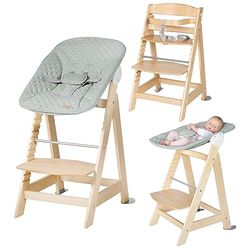 roba Born Up trapstoel, set 2-in-1, roba style frosty green', hoge stoel met ligfunctie, vanaf de geboorte