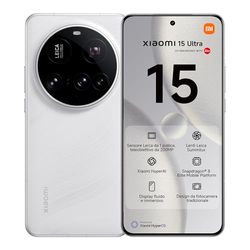 Xiaomi 15 Ultra Smartphone, 16+512GB, Bianco, Lenti Leica Summilux, Sensore principale da 1 pollice, 200MP, Batteria da 5.410mAh, HyperCharge da 90W, HyperAI (Caricabatterie non incluso)