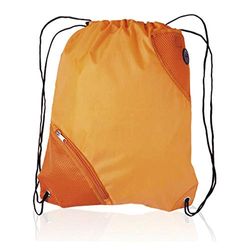 BigBuy Outdoor Borsa Zaino con Corde e Uscita Cuffie 143630. S1417125, Corda Unisex-Adulto, Arancione, Taglia Unica