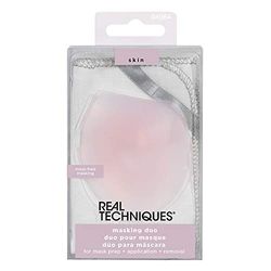 Set Masking Dúo para Aplicar la Mascarilla Facial - Incluye Aplicador y Toalla - Kit para el Cuidado Facial de Hombre y Mujer - Aplica la Mascarilla de Manera Uniforme - REAL TECHNIQUES