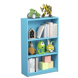 Furinno JAYA Simply Home Librería Ajustable de 3 Niveles, Azul Claro