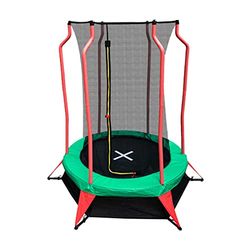 Ultrasport minitrampoline Happy Jump voor kleuters van 3 tot 5 jaar, met veiligheidsnet, hoge stabiliteit, elastisch kabelsysteem, kan buiten of binnen worden gebruikt, Ø 140 cm