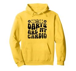 Le freccette sono il mio gioco cardio giocatore sportivo Felpa con Cappuccio