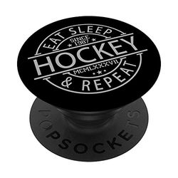 Hockey de joueur d’équipe de hockey sur glace PopSockets PopGrip - Support et Grip pour Smartphone/Tablette avec un Top Interchangeable