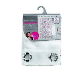 DOUCEUR D'INTERIEUR Panel with Eyelets, Veil, White/Red, 140L X 240H cm (1 Panneaux)