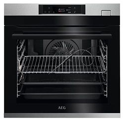 AEG BSE78228BM - Horno de vapor serie 8000 (vapor: 100% vapor con asistente automático, pantalla TFT a todo color, limpieza a vapor, sensor de temperatura central, fabricado en Alemania), color negro