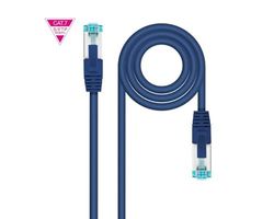 Velocraze Câble réseau LSZH S/FTP PIMF CAT7 AWG26 600 MHz, 0,30 m, bleu, idéal pour connexion haute vitesse et performance.