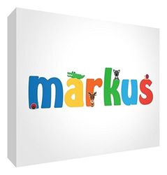 Little Helper MARKUS-A5BLK-15DE diamant polerad baby minnen/tok, personanpassad med jungelnamn, markus, stor, 15 x 21 x 2 cm