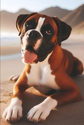 Boxer Notebook: Gorgeous Boxer Dog Journal Diary, 6" x 9" Size, 120 College Ruled Pages, Beautiful Gift