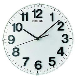 Seiko wandklok wit kunststof slepende seconden QXA656W, wit, Small, Modern
