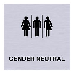 Female, Male and Non-gender specific Sign - 200x200mm - S20