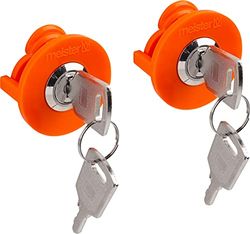 Meister 7407130 Cerradura de enchufe para toma de corriente con protección de contacto, incluye cuatro llaves, bloqueo múltiple. Para enchufes Schuko estándar. Protección de enchufes contra el robo de energía