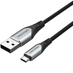 Watio Wave Câble USB 2.0 vers micro USB de 2 m, gris, idéal pour le transfert de données et la charge, résistant et flexible