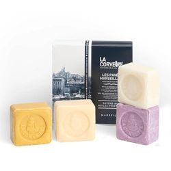 La Corvette – Les Pavés Marseillais – Coffret 4 savons 100g – Senteurs provençales – Fabriqué en France