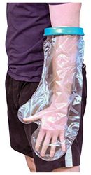 Aidapt Adult Reusable Waterproof Protector for Users with Short Arms to Keep Casts, Bandages and Dressings Dry on Arm, Elbow, Wrists, Fingers and Thumbs When Showering and Bathing.