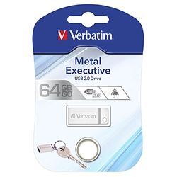 Verbatim 98750 Metal Executive Store'n' go Flash USB 2.0, 64 GB, Argento