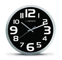 Esperanza Zurich Wall Clock Aluminium 25 x 25 x 4 cm Black