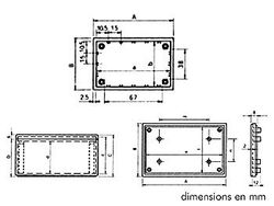 ABS koffie beschermhoes 85x56x41,4mm grijs